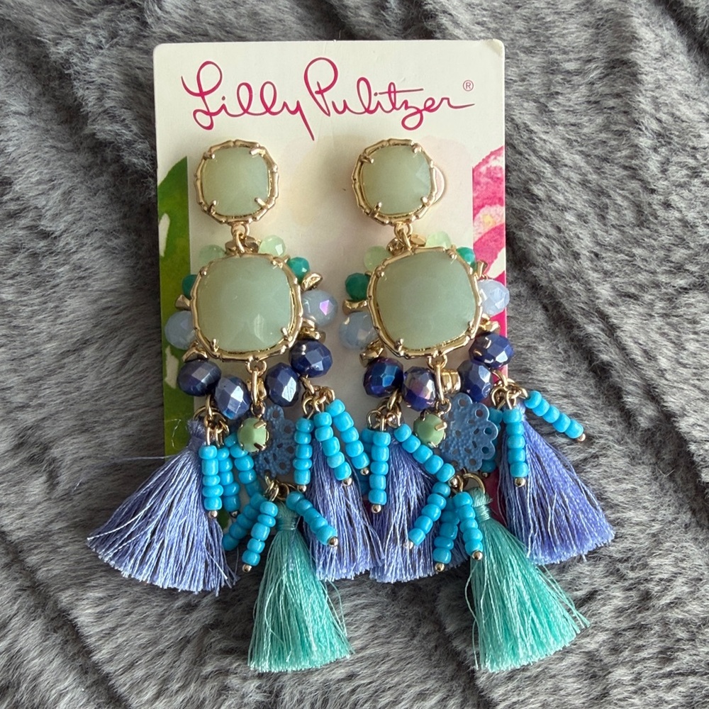 Lilly Pulitzer waterside multi color Earrings NWT